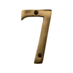 Heritage Brass Numeral 7 -  Face Fix 76mm – Traditional font